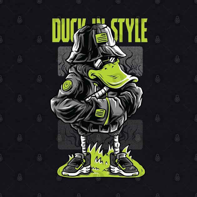 duck style neon illustration by Mako Design 